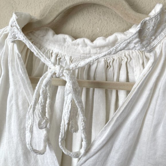 100% Linen Madde Vintage Nightwear Lagenlook Nightgown Dress size 38/M - Picture 10 of 12